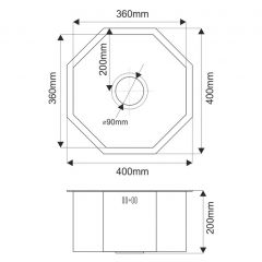 Мойка D400G Octavia MELANA Profline 1,2/200 ЗОЛОТО врезная фигурная D400G в Пойковском - poikovskii.mebel24.online | фото 3