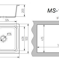 Мойка кухонная MS-12 (780х495) в Пойковском - poikovskii.mebel24.online | фото 3