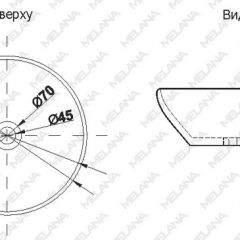 Накладная раковина melana mln-t4022-g28 (золото) в Пойковском - poikovskii.mebel24.online | фото 2