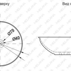 Накладная раковина melana mln-t4029-b15 в Пойковском - poikovskii.mebel24.online | фото 2