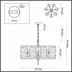 Подвесная люстра Odeon Light Elegante 4878/7 в Пойковском - poikovskii.mebel24.online | фото 4