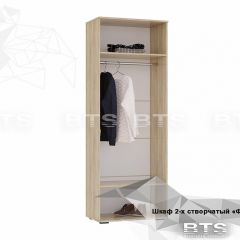 ФЛАЙ Шкаф 2-х створчатый ШК-04 (дуб сонома/белый) в Пойковском - poikovskii.mebel24.online | фото 4