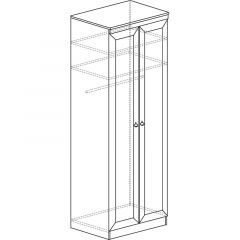 Шкаф для одежды №609 Инна Денвер темный в Пойковском - poikovskii.mebel24.online | фото 3