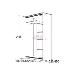 МИРАЖ 10.1 (620) Шкаф для платья и белья в Пойковском - poikovskii.mebel24.online | фото 5