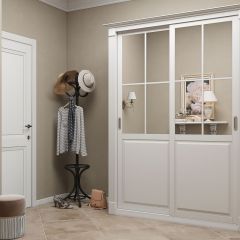 Шкаф-купе 1500 серии NEW CLASSIC K4+K4+B2+PL4 (2 ящика+F обр. штанга) профиль «Капучино» в Пойковском - poikovskii.mebel24.online | фото