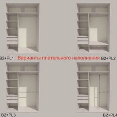 Шкаф-купе 1500 серии SILVER S1+S1+B2+PL2 (2 ящика+1 штанга+1 полка) профиль «Серебро» в Пойковском - poikovskii.mebel24.online | фото 6