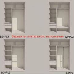 Шкаф-купе 1500 серии SILVER S3+S4+B2+PL4 (2 ящика+F обр.штанга) профиль «Серебро» в Пойковском - poikovskii.mebel24.online | фото 6