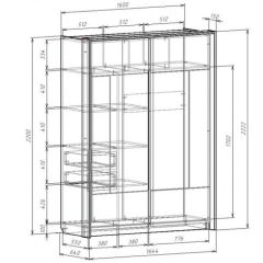 Шкаф-купе 1600 с плитой 22 мм ЛИБЕРТИ в Пойковском - poikovskii.mebel24.online | фото 4