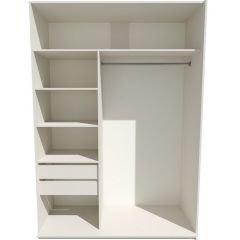 Шкаф-купе 1600 серии SOFT D1+D3+B2+PL1 (2 ящика+1штанга) профиль «Графит» в Пойковском - poikovskii.mebel24.online | фото 3