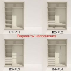 Шкаф-купе 1600 серии SOFT D1+D3+B2+PL1 (2 ящика+1штанга) профиль «Графит» в Пойковском - poikovskii.mebel24.online | фото 5