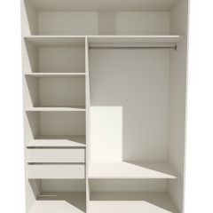 Шкаф-купе 1600 серии SOFT D6+D4+B2+PL2 (2 ящика+1штанга+1 полка) профиль «Капучино» в Пойковском - poikovskii.mebel24.online | фото 3