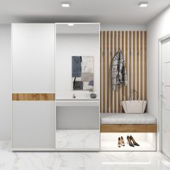 Шкаф-купе 1800 серии SOFT D6+D4+B2+PL2 (2 ящика+1штанга+1 полка) профиль «Капучино» в Пойковском - poikovskii.mebel24.online | фото