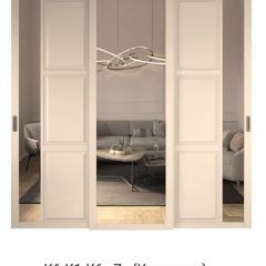 Шкаф-купе 2450 серии NEW CLASSIC K1+K1+K1+B22+PL4 (по 2 ящика лев/прав+F обр.штанга) профиль «Капучино» в Пойковском - poikovskii.mebel24.online | фото 15