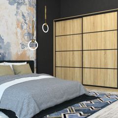 Шкаф-купе Лофт 2400 Шк24-47 (Дуб Сонома) в Пойковском - poikovskii.mebel24.online | фото 7