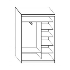 Шкаф-купе ПШ-1.10 Пегас (Венге/Дуб молочный) в Пойковском - poikovskii.mebel24.online | фото 2
