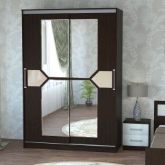Шкаф-купе ПШ-2.9 1500 Фасад СТРЕЛКА (ВЕНГЕ стрелка беж) в Пойковском - poikovskii.mebel24.online | фото