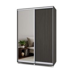 РОЛАНД Шкаф-купе с зеркалом Венге (450*1500) Р452 в Пойковском - poikovskii.mebel24.online | фото 2