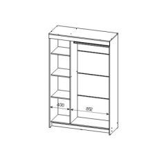 Шкаф-купе ШКП 2 (Венге/Ясень Анкор светлый) в Пойковском - poikovskii.mebel24.online | фото 3