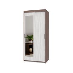 ТОМАС Шкаф-купе с зеркалом Шимо темный/светлый Т22 в Пойковском - poikovskii.mebel24.online | фото