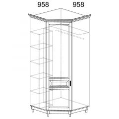 Шкаф угловой №418 Прованс в Пойковском - poikovskii.mebel24.online | фото 2