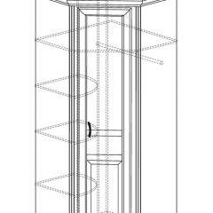 Шкаф угловой №562 "Алиса" (угол 875*875) в Пойковском - poikovskii.mebel24.online | фото 2