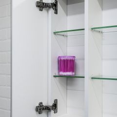 Шкаф-зеркало Аврора 60 с подсветкой LED Домино (DV8005HZ) в Пойковском - poikovskii.mebel24.online | фото 8