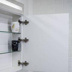 Шкаф-зеркало Аврора 60 с подсветкой LED Домино (DV8005HZ) в Пойковском - poikovskii.mebel24.online | фото 9