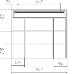 Шкаф-зеркало Аврора 80 с подсветкой LED Домино (DV8009HZ) в Пойковском - poikovskii.mebel24.online | фото 10