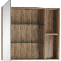 Шкаф-зеркало Craft 80 левый/правый Домино (DCr2204HZ) в Пойковском - poikovskii.mebel24.online | фото 2