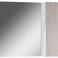 Шкаф-зеркало Uno 80 Дуб серый левый/правый Домино (DU1504HZ) в Пойковском - poikovskii.mebel24.online | фото
