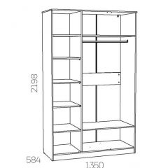 НМ 040.33 Х Шкаф для одежды "Оливия" в Пойковском - poikovskii.mebel24.online | фото 3