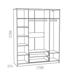 НМ 011.84 Х Шкаф комбинированный "Оливия" в Пойковском - poikovskii.mebel24.online | фото 3