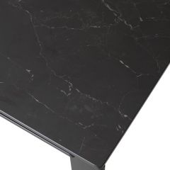 Стол CORNER 120 MATT BLACK MARBLE SOLID CERAMIC / BLACK, ®DISAUR в Пойковском - poikovskii.mebel24.online | фото 9