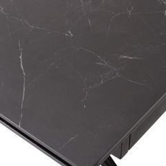 Стол FORIO 160 MATT BLACK MARBLE SOLID CERAMIC / BLACK, ®DISAUR в Пойковском - poikovskii.mebel24.online | фото 9