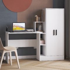 Стол компьютерный СКМ-1 ЛДСП Белый в Пойковском - poikovskii.mebel24.online | фото