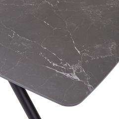 Стол RIVOLI 140 MATT BLACK MARBLE SOLID CERAMIC / BLACK, ®DISAUR в Пойковском - poikovskii.mebel24.online | фото 10