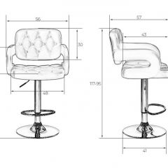 Стул барный DOBRIN TIESTO LM-3460 (черный) в Пойковском - poikovskii.mebel24.online | фото 3