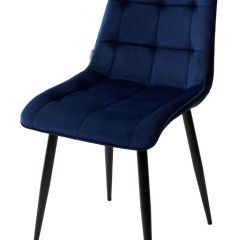 Стул CHIC BLUVEL-86 NAVY BLUE / черный каркас М-City в Пойковском - poikovskii.mebel24.online | фото