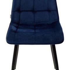 Стул CHIC BLUVEL-86 NAVY BLUE / черный каркас М-City в Пойковском - poikovskii.mebel24.online | фото 4