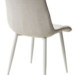Стул CHIC HE622-01/ HE622-05 топленое молоко, ткань/ белый каркас М-City в Пойковском - poikovskii.mebel24.online | фото 2