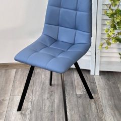 Стул CHILLI-Q SQUARE Oracul 795 Синий, экокожа PU / черный каркас, М-City в Пойковском - poikovskii.mebel24.online | фото 4