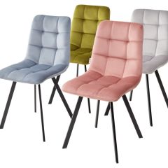 Стул CHILLI SQUARE BLUVEL-03 светло-серый, велюр / черный каркас М-City в Пойковском - poikovskii.mebel24.online | фото 8