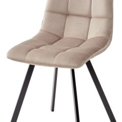 Стул CHILLI SQUARE BLUVEL-40 бежевый, велюр / черный каркас М-City в Пойковском - poikovskii.mebel24.online | фото