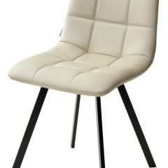 Стул CHILLI SQUARE HK017-02 серо-бежевый, PU/ черный каркас М-City в Пойковском - poikovskii.mebel24.online | фото