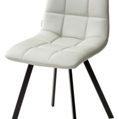 Стул CHILLI SQUARE HK017-03 светло-серый, PU/ черный каркас М-City в Пойковском - poikovskii.mebel24.online | фото