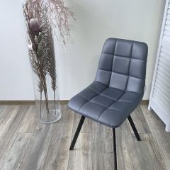 Стул CHILLI SQUARE HK017-09 серо-черничный, PU/ черный каркас М-City в Пойковском - poikovskii.mebel24.online | фото 7