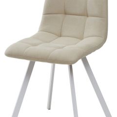 Стул CHILLI SQUARE UF860-01B бежевый, ткань/ белый каркас М-City в Пойковском - poikovskii.mebel24.online | фото