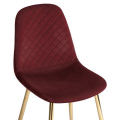 Стул на металлокаркасе Dabl wine red / gold в Пойковском - poikovskii.mebel24.online | фото 9