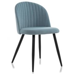 Стул на металлокаркасе Gabi 1 light blue / black в Пойковском - poikovskii.mebel24.online | фото