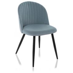 Стул на металлокаркасе Gabi 1 light blue / black в Пойковском - poikovskii.mebel24.online | фото 2